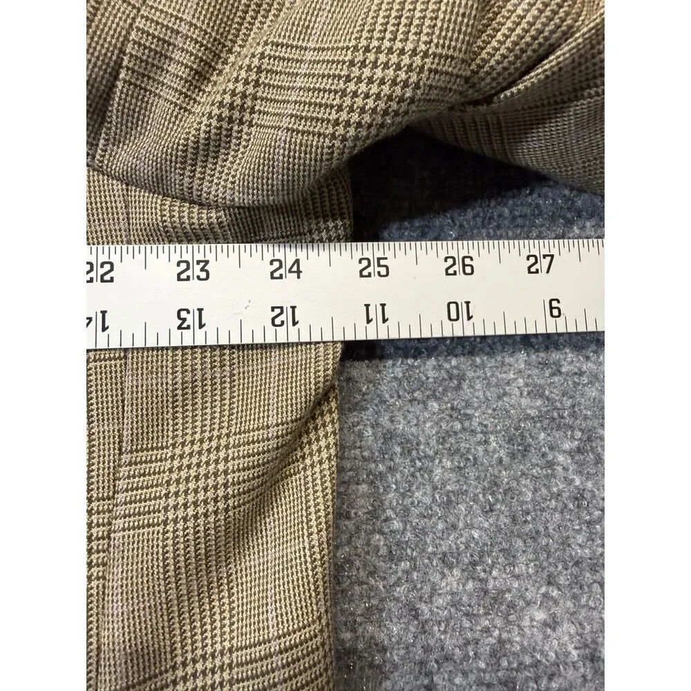 Lauren Ralph Lauren Mens Tan Glen Plaid Blazer Sport Coat 2 Button Classic